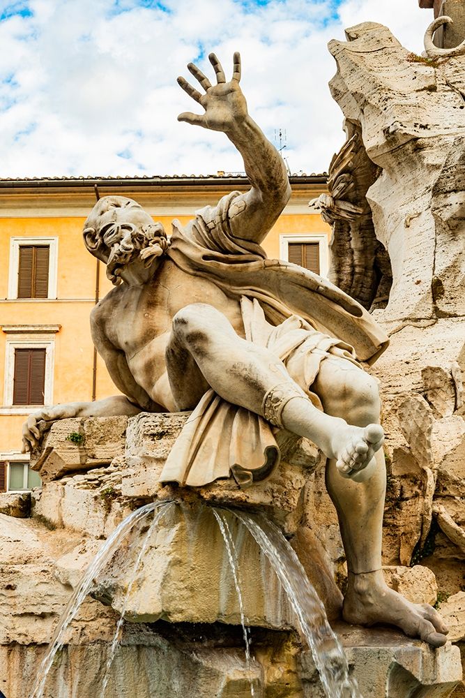 Italy-Rome Piazza Navona-Fountain of the Four Rivers